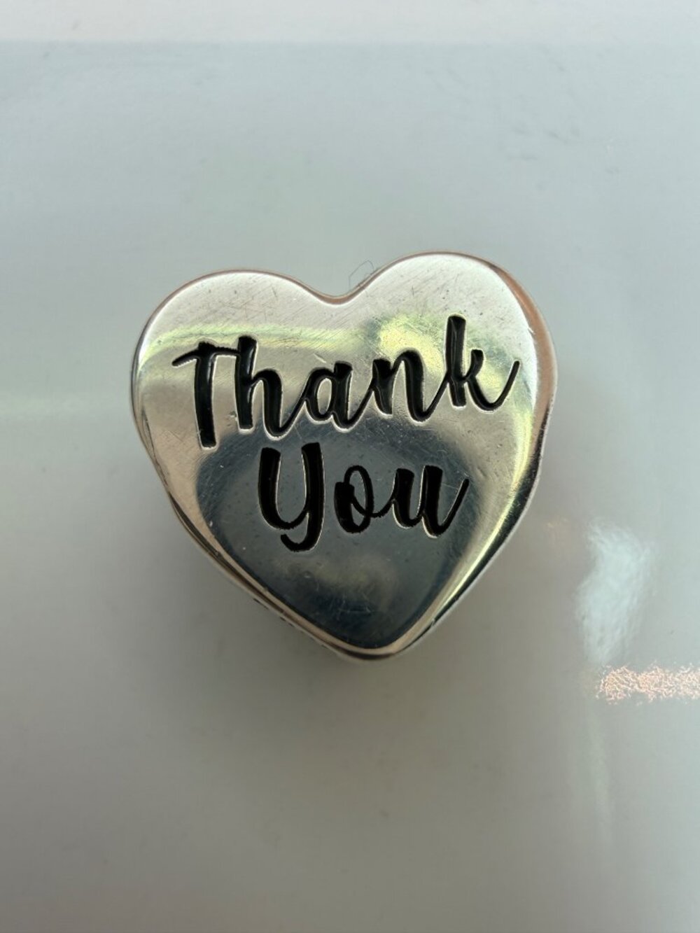 Pandora 792015 Thank You Engravable Heart Charm S925 ALE Sterling Silver